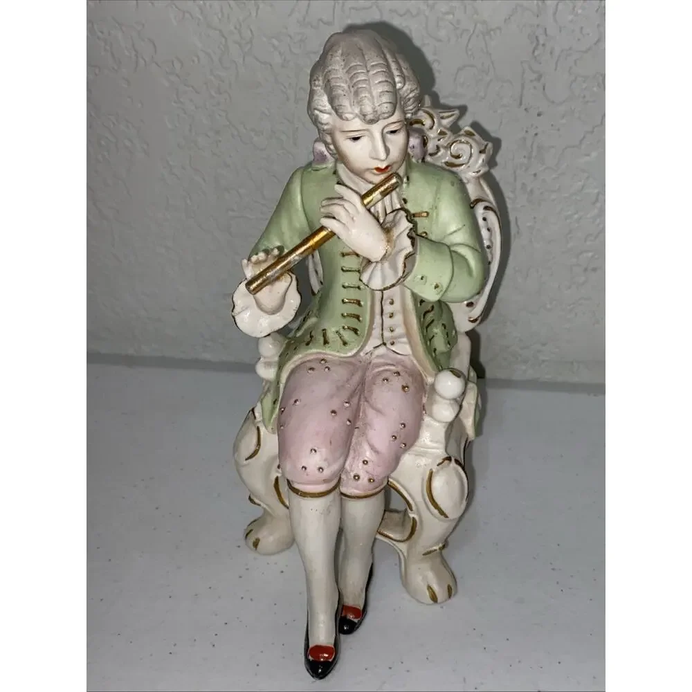 Andrea by Sadek Handpainted Porcelain Figurine Man Woman Set Occupied Japan READ